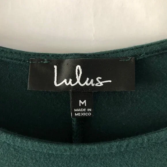 Lulu's Women's Swept Away Forest Green Long Sleeve Maxi Dress Size M Stretch - Picture 6 of 12